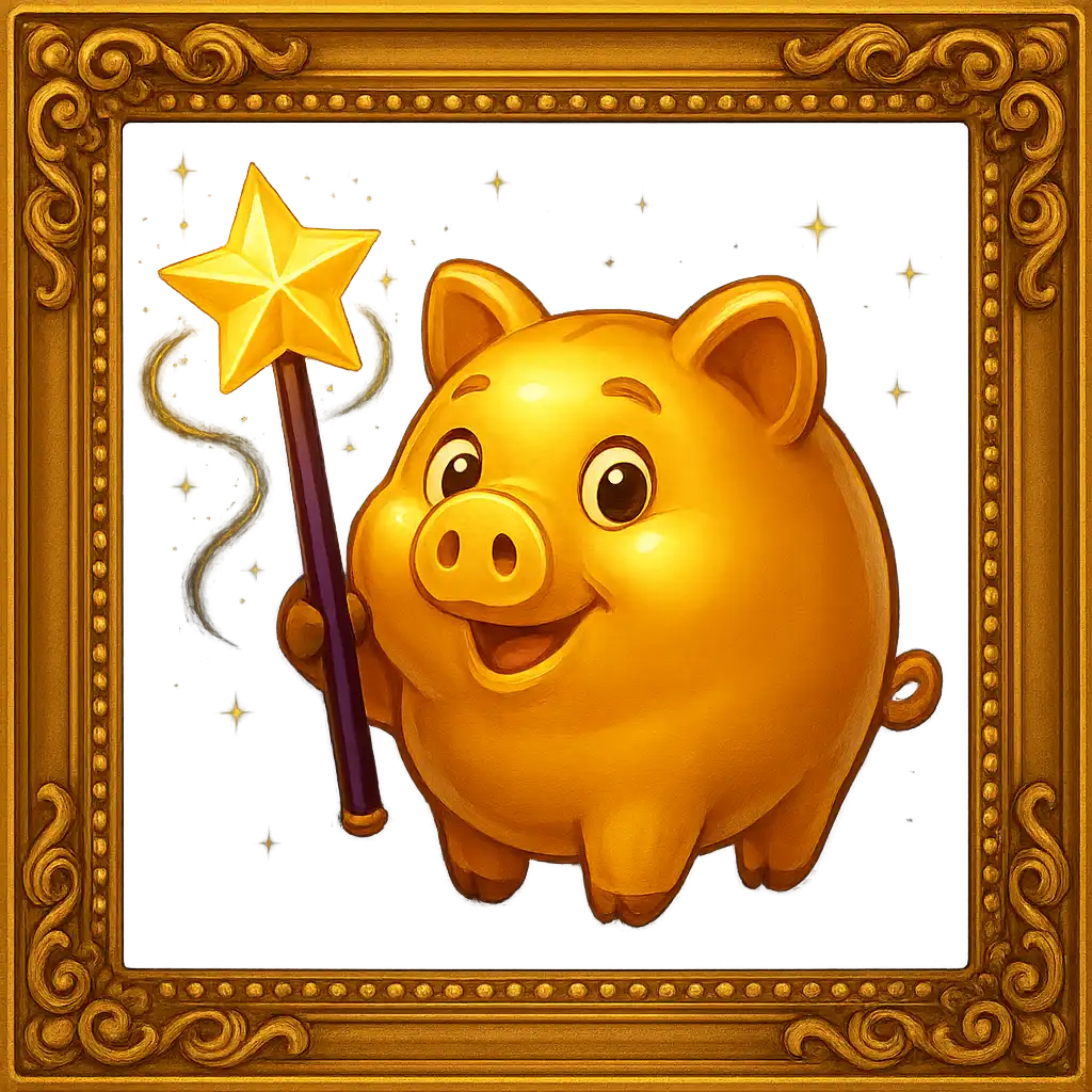 Piggy Prizes Wand of Riches slot game artwork